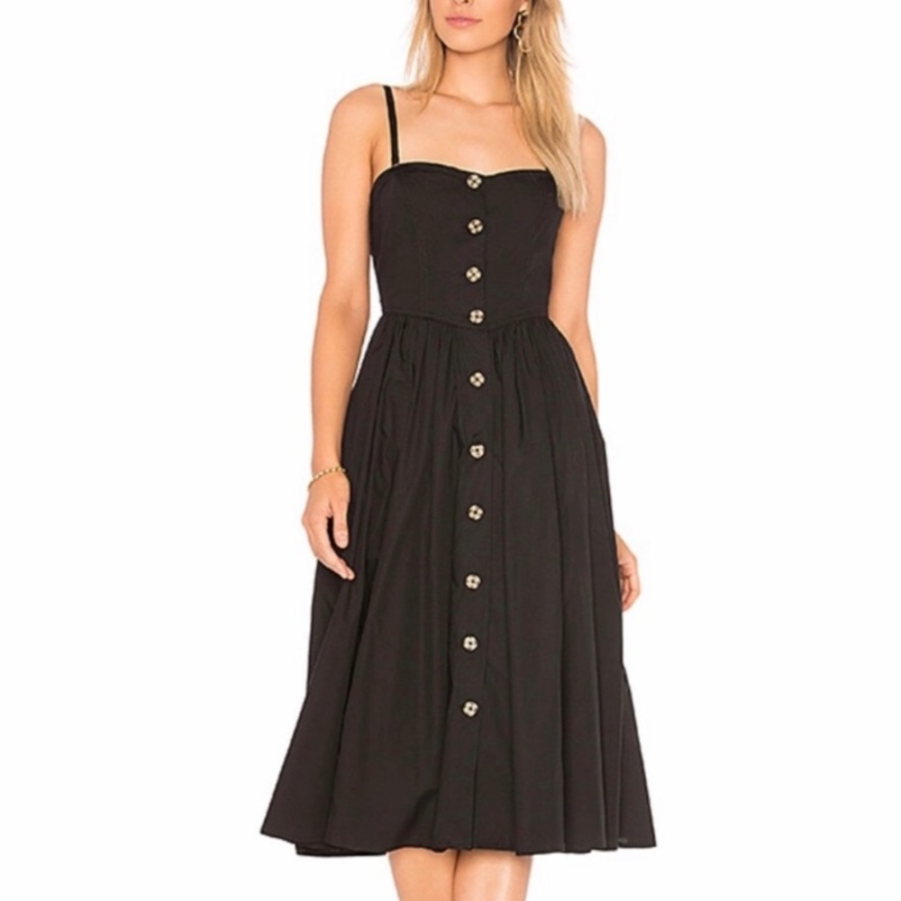 Free People Black Midi Dress
